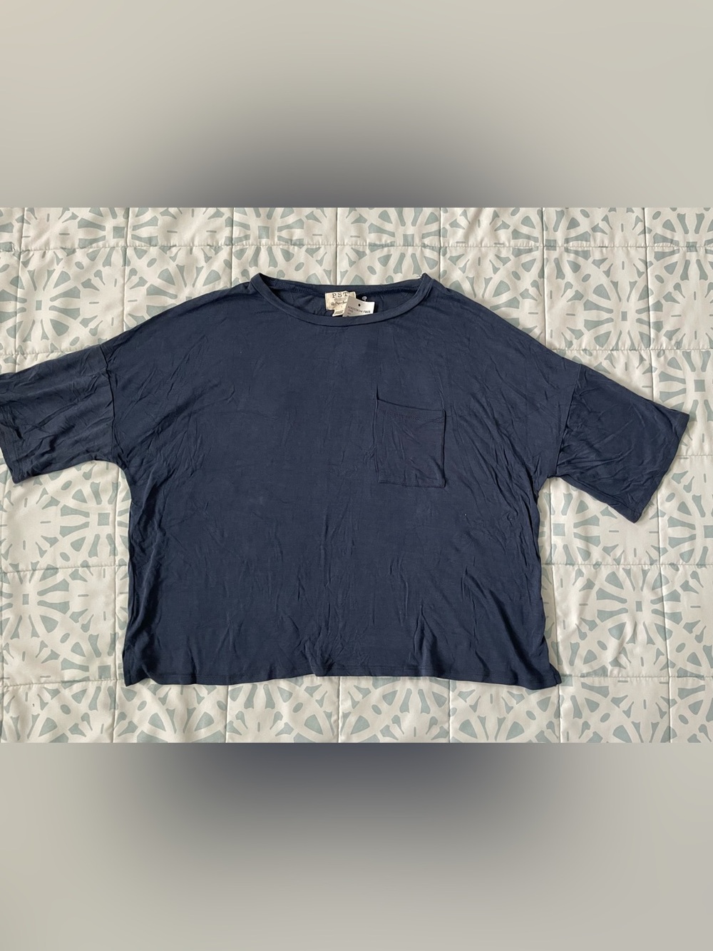 Women’s Oversized Navy Pocket T-Shirt - NWT
